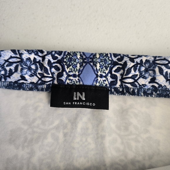 IN San Francisco Blue Patterned Pencil Skirt No size - Picture 5 of 5